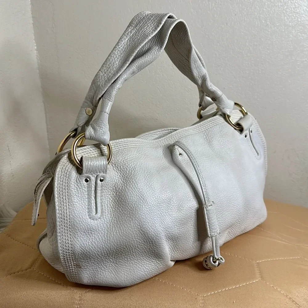 💯 Authentic Celine White Leather Bittersweet Hobo🍀